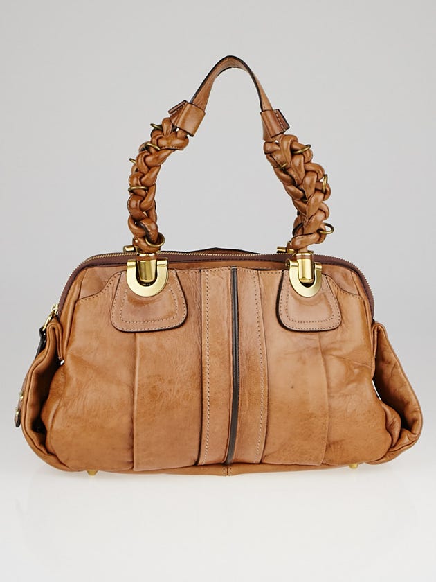 Chloe Camel Lambskin Leather Small Heloise Bag
