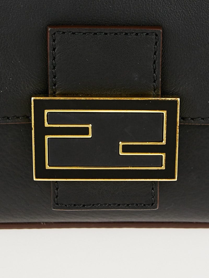 Fendi Black Leather Mini Mama Baguette Bag 8BR180 | Yoogi's Closet