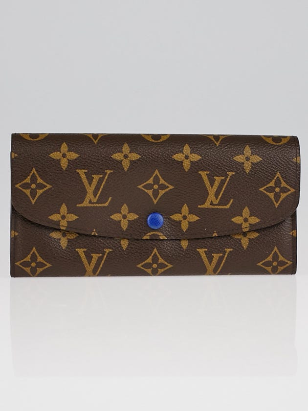 Louis Vuitton Monogram Canvas Blue Emilie Wallet