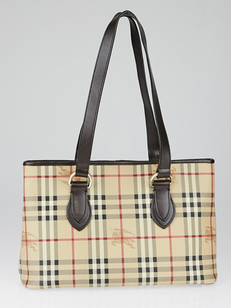 Burberry Haymarket Check Coated Canvas Medium Regent Tote