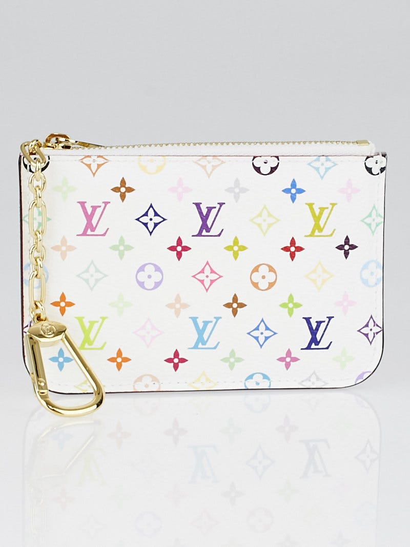 Louis Vuitton White Monogram Multicolore Pochette Cles NM Key Holder -  Yoogi's Closet
