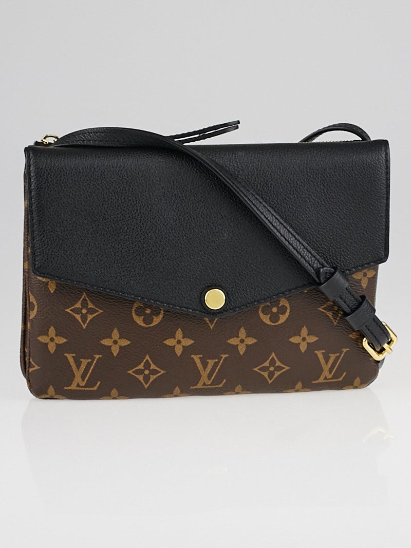 Louis Vuitton Black Monogram Canvas and Leather Twinset Bag Louis