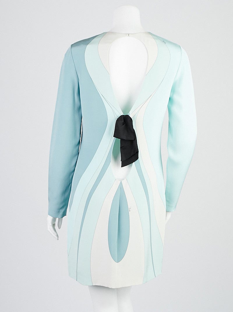Louis Vuitton Cream & Black Geometric Pattern Dress FR 38 (UK 10