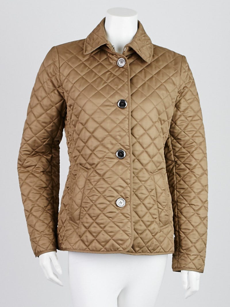 Burberry Brit Olive Quilted Polyester Copford Jacket Size S Yoogi s Closet