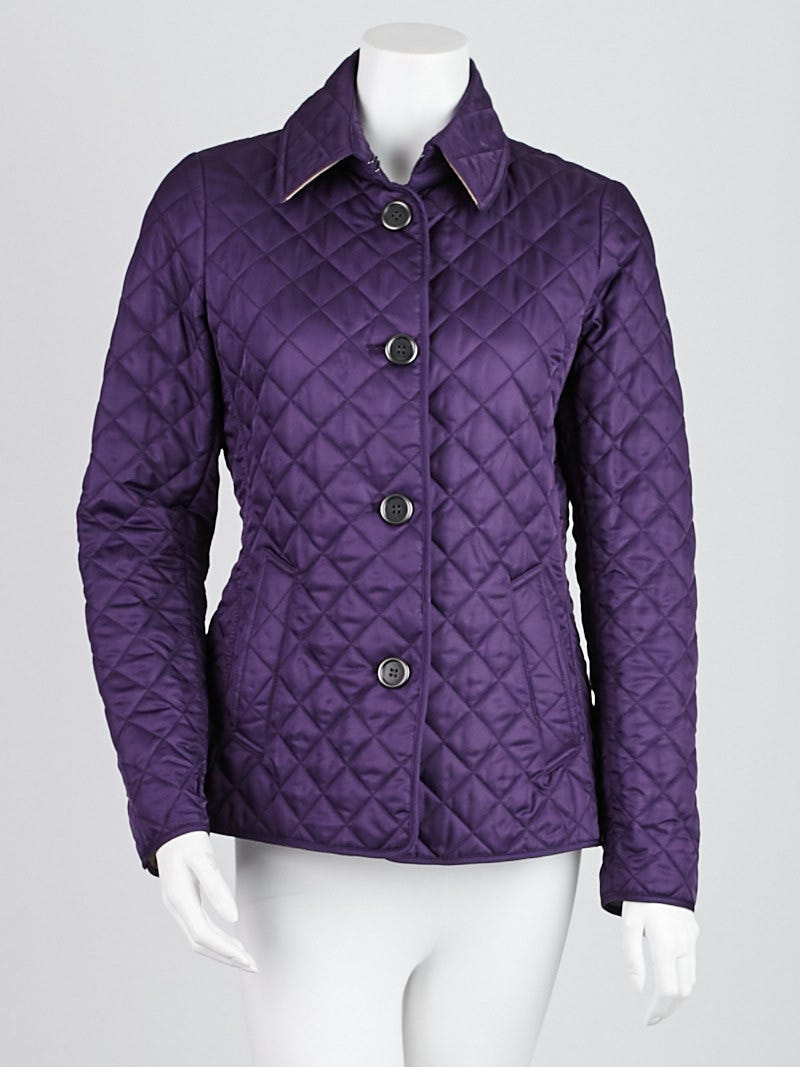 Burberry Brit Violet Quilted Polyester Copford Jacket Size S Yoogi s Closet