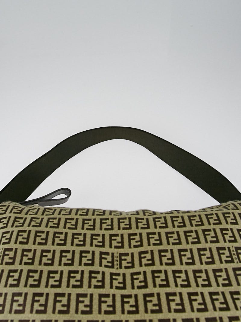 Fendi Brown Zucchino Canvas Baby Bag with Changing Pad