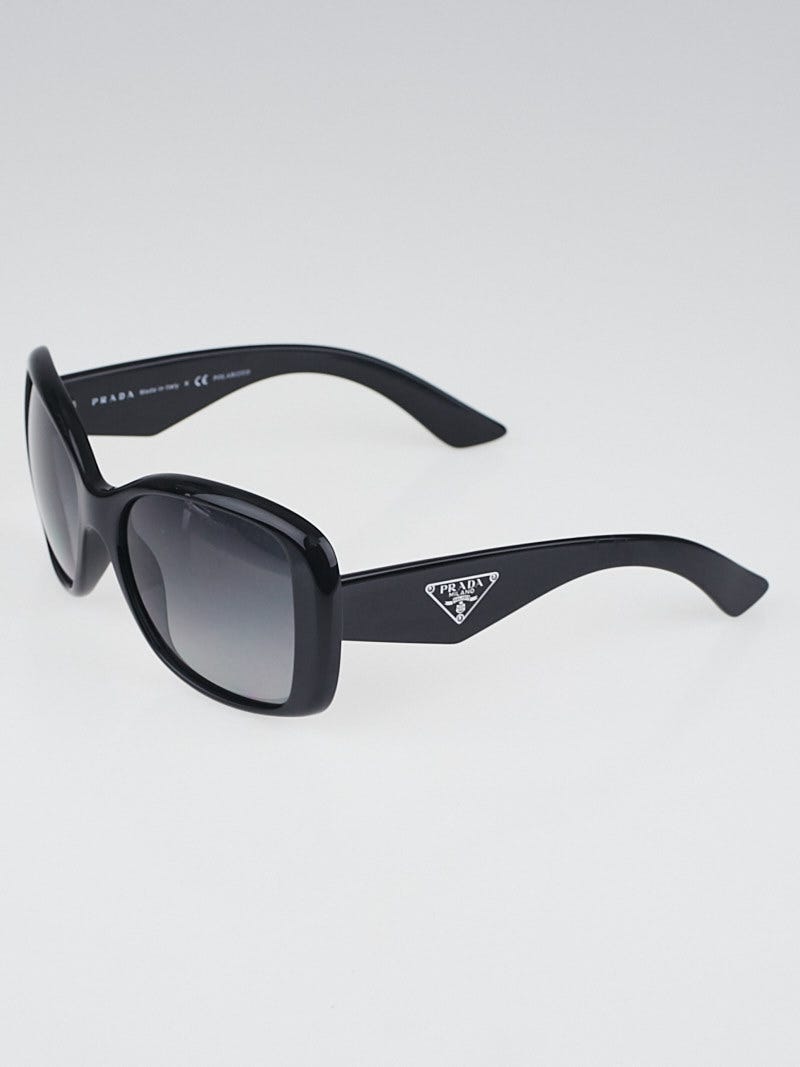 Prada Black Plastic Gradient Tint Polarized Sunglasses SPR32P Yoogi s Closet