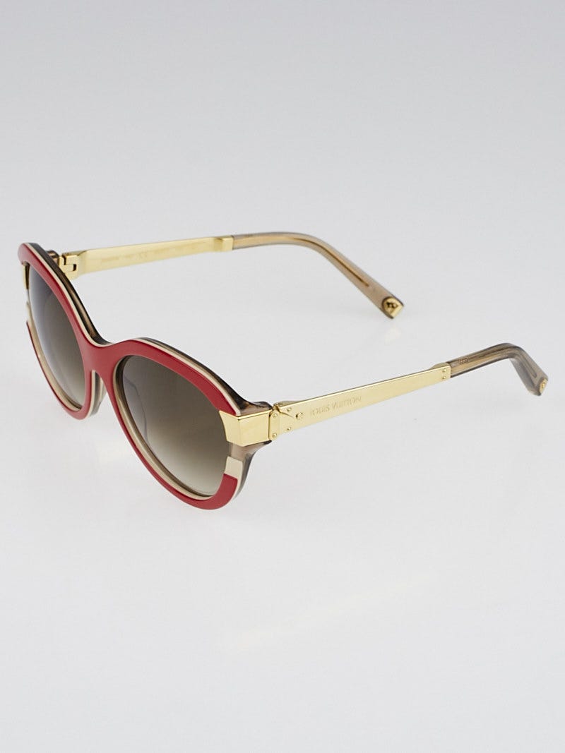 Louis Vuitton Red Frame Soupcon Cat Eye Sunglasses-Z0689W - Yoogi's Closet