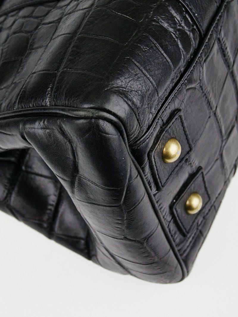 Mulberry black croc bag online