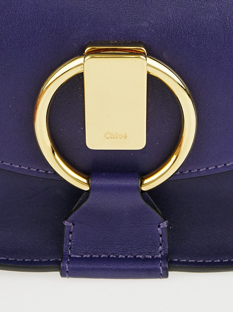 Chloé バングル ネイビー・ゴールド 内径約7.5cm Chloe Storm Blue Leather and Suede Small Goldie Bag | Yoogi's Closet