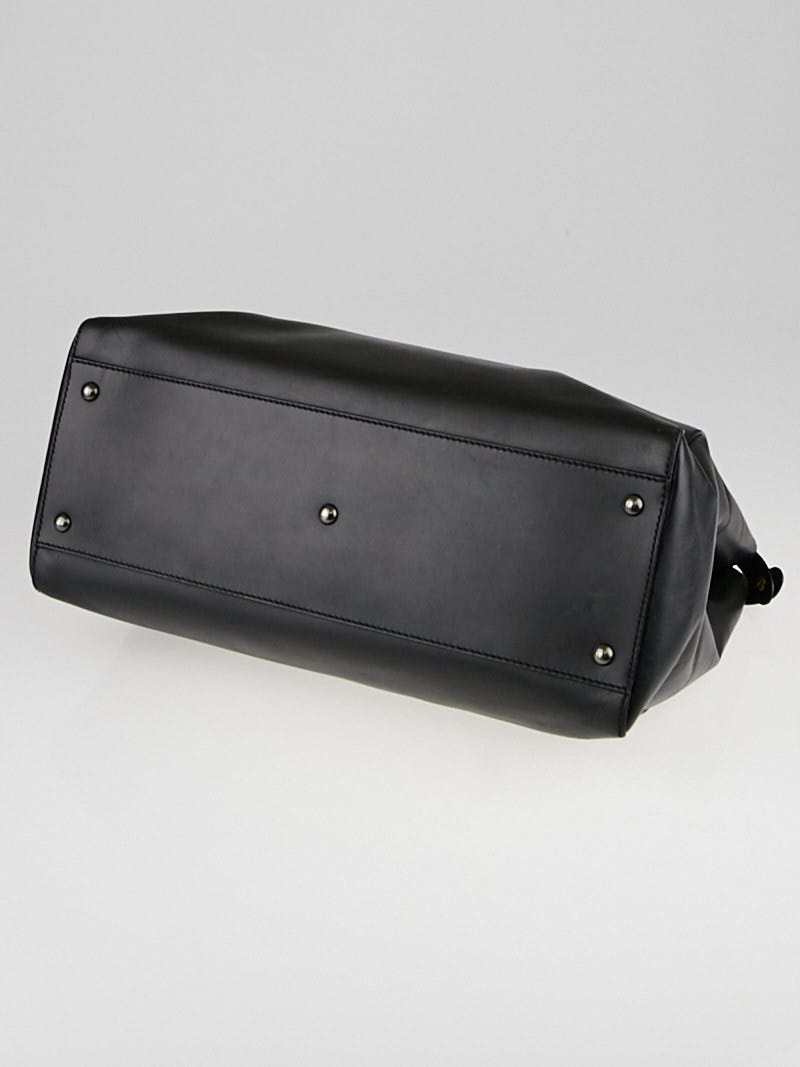 Fendi Black Smooth Calfskin Leather Large Peekaboo Bag