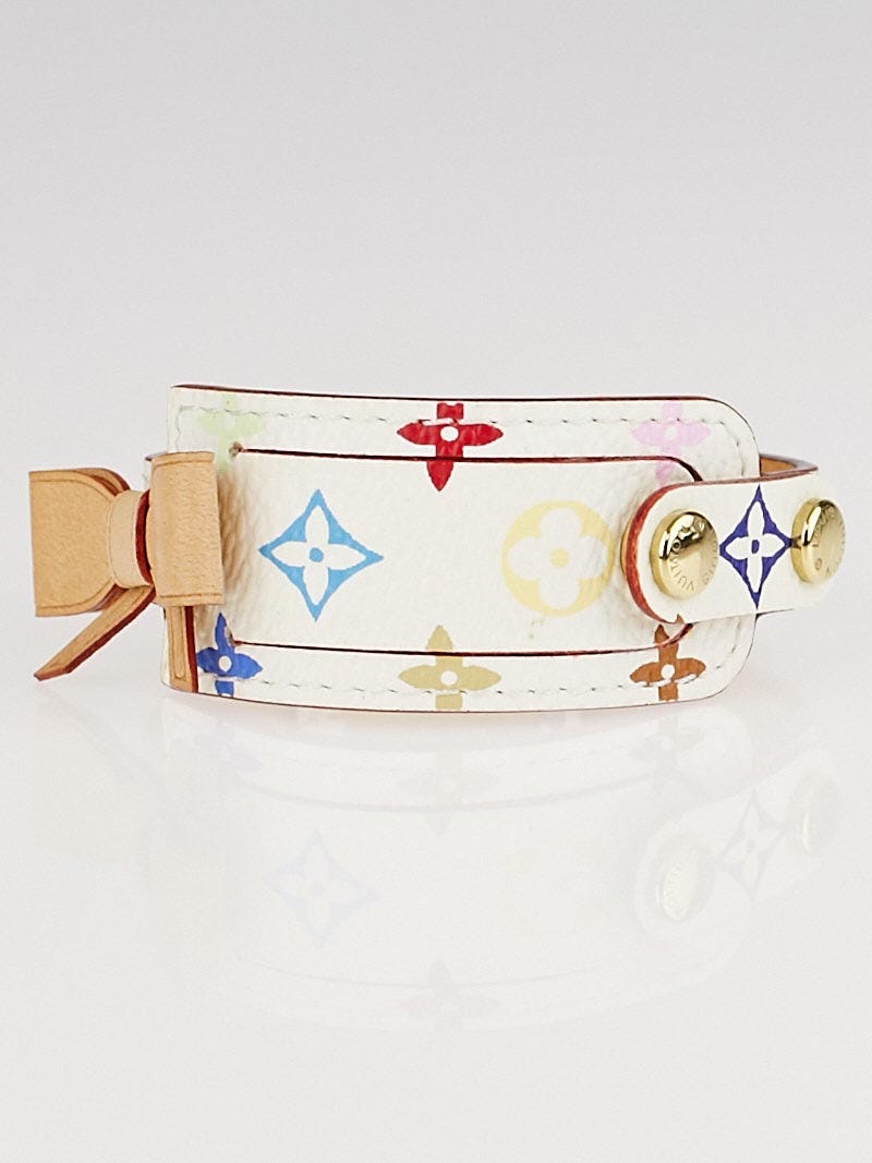 Louis Vuitton White Monogram Multicolore Canvas Bow Tie Bracelet - Yoogi's  Closet
