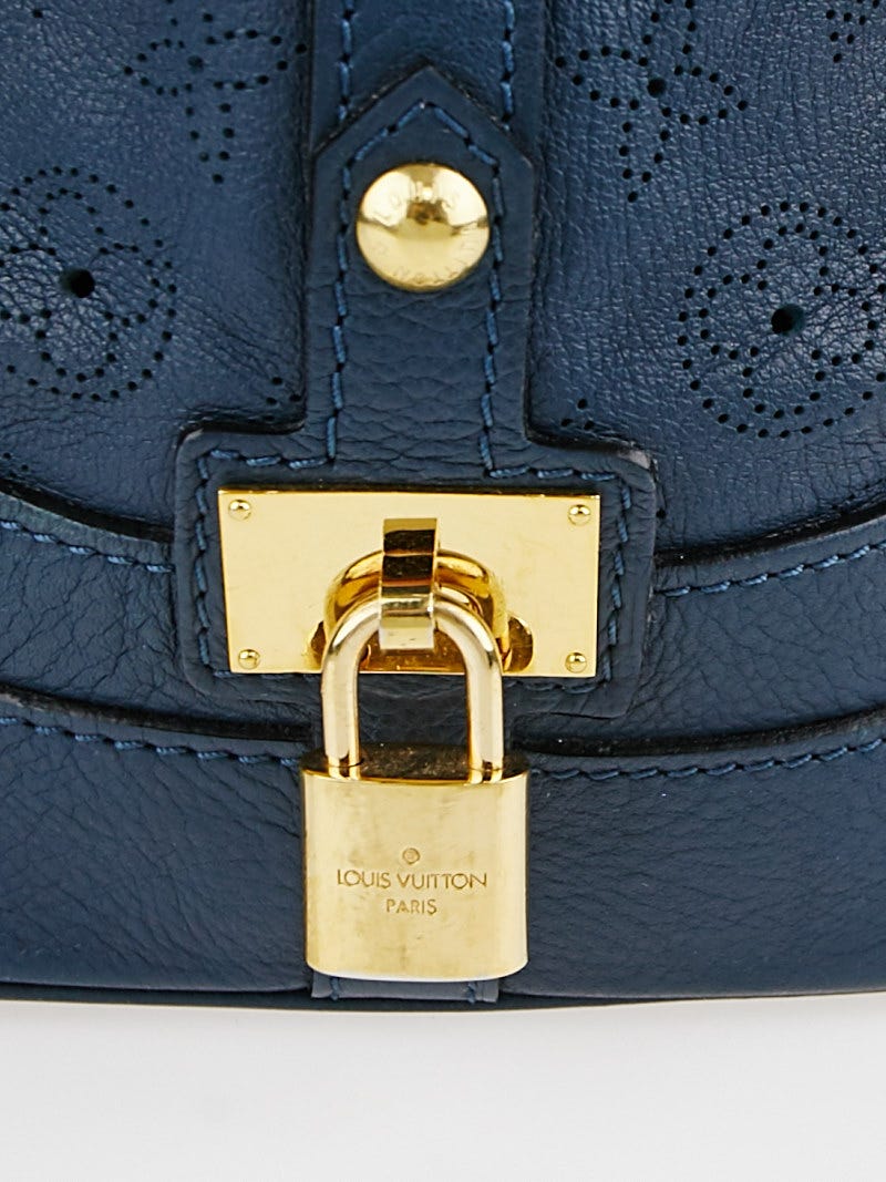 Louis Vuitton Blue Marine Leather Monogram Mahina Stellar GM 2WAY
