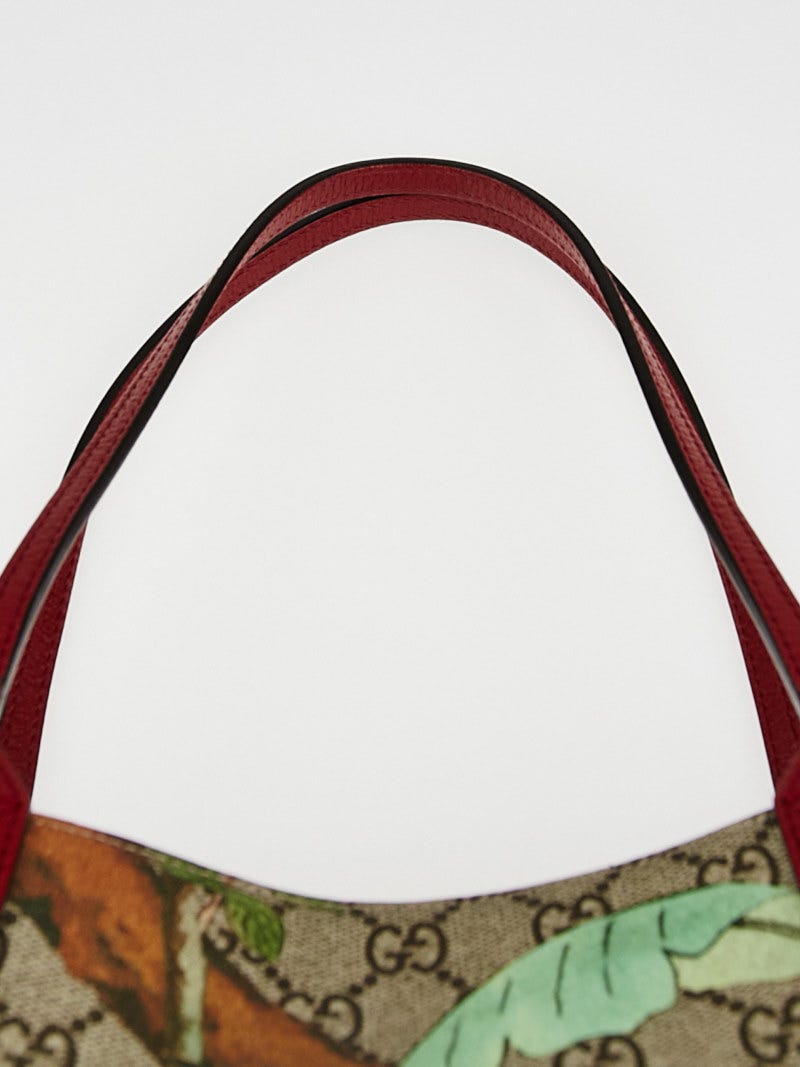 Gucci Beige/Ebony GG Supreme Tian Coated Canvas Tote Bag - Yoogi's