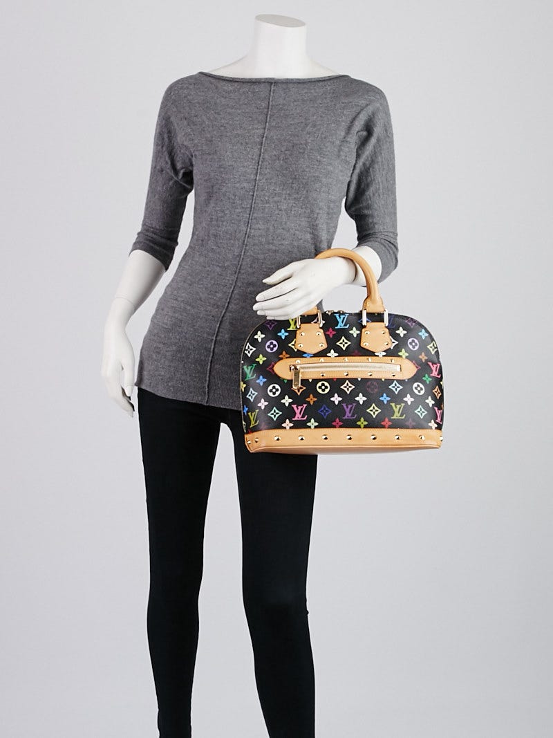 Louis Vuitton Black Monogram Multicolore Alma GM Cloth ref.956220 - Joli  Closet