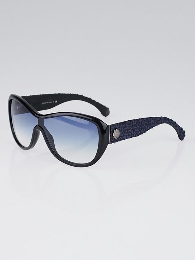Chanel Blue Frame Tweed Sunglasses-5242