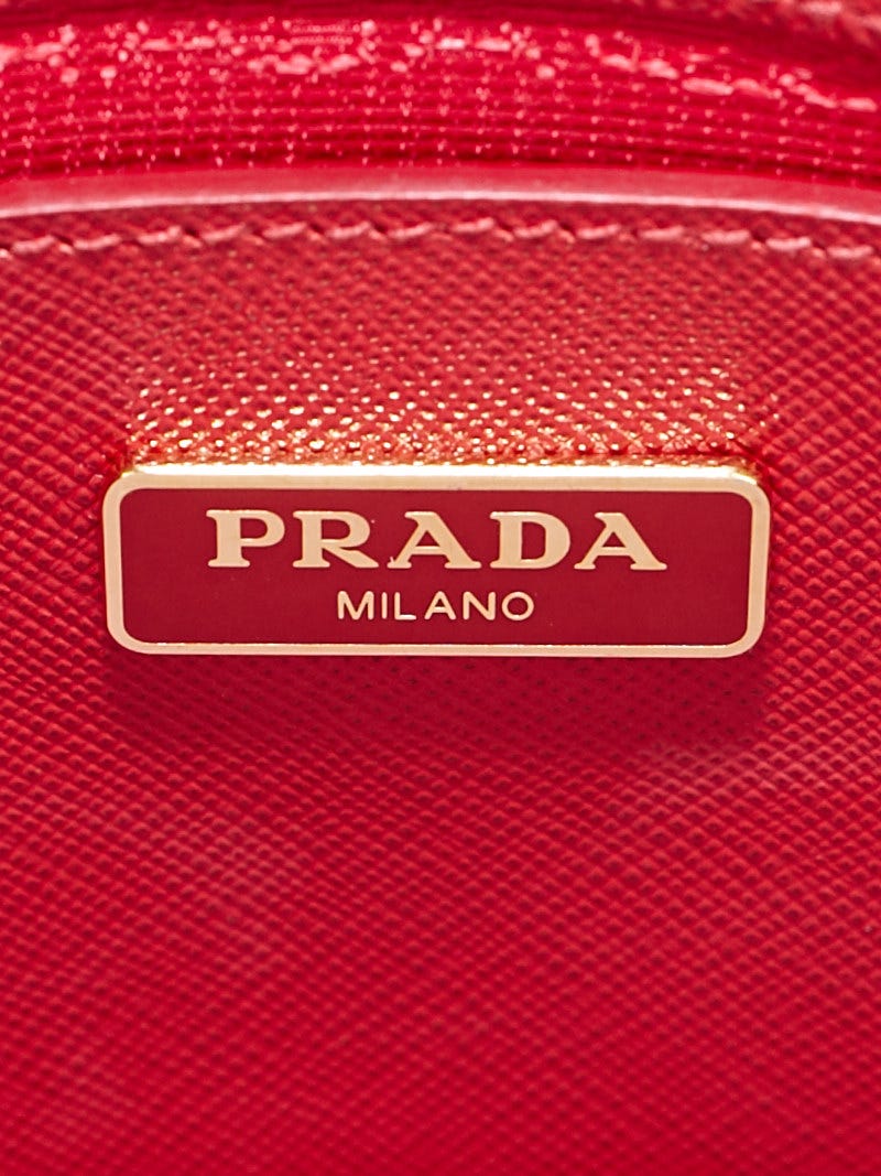 Prada Red Saffiano Lux Leather Mini Bag BL0851 Yoogi s Closet