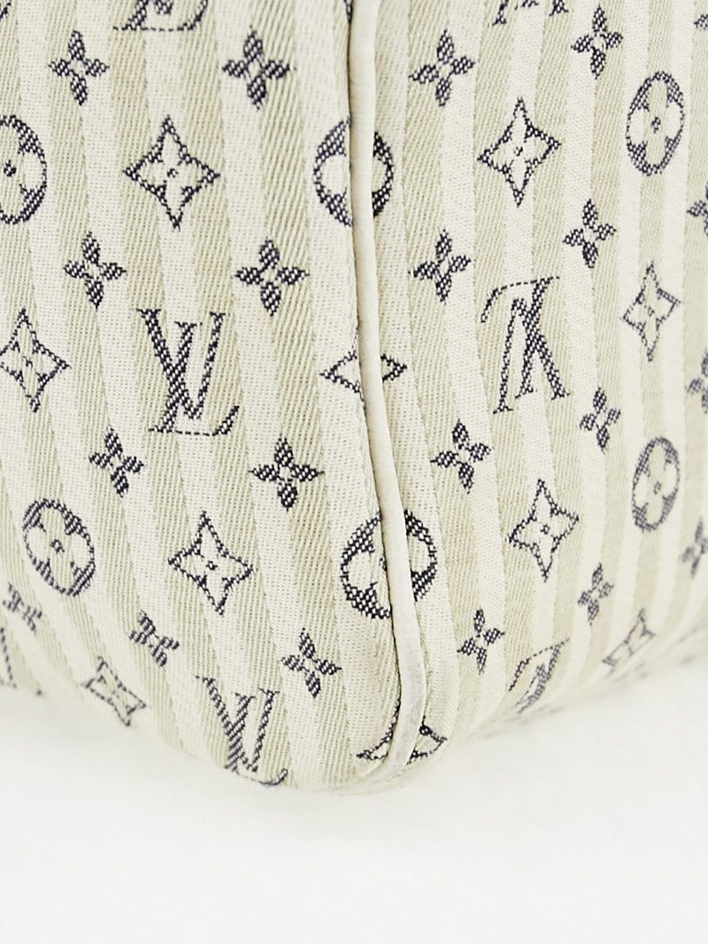 Louis Vuitton Blue/White Monogram Mini Lin Croisette Speedy 30 Bag