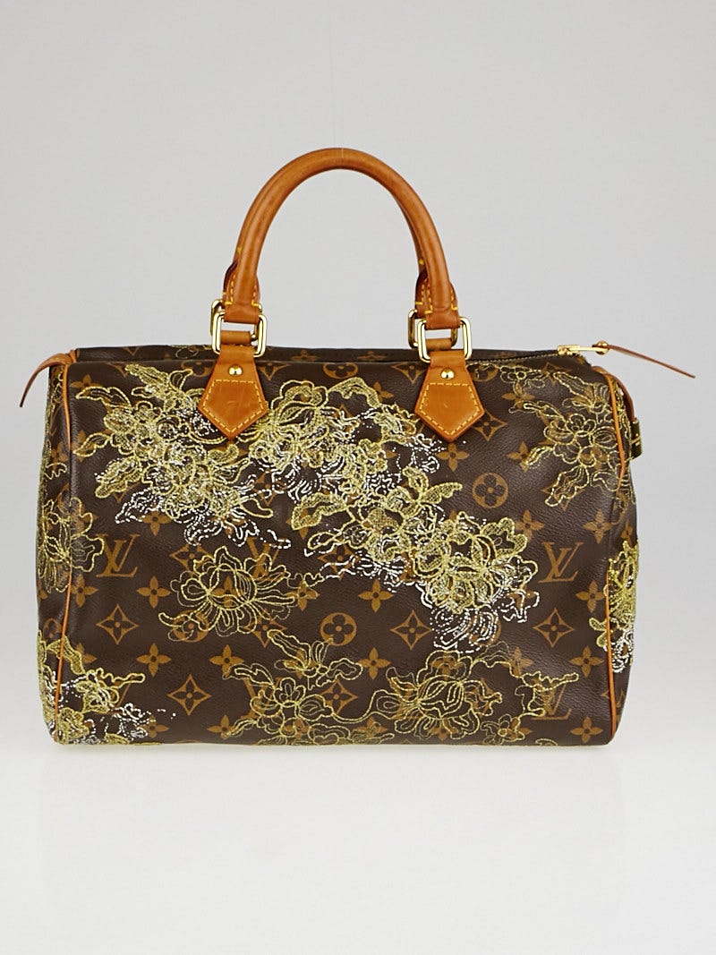 Louis Vuitton Limited Edition Gold Monogram Canvas Dentelle Speedy