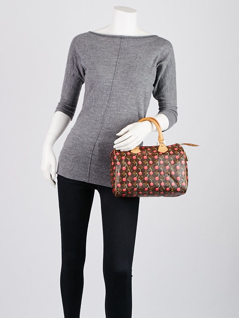 Louis Vuitton Limited Edition Monogram Cerises Speedy 25 Bag - Yoogi's  Closet