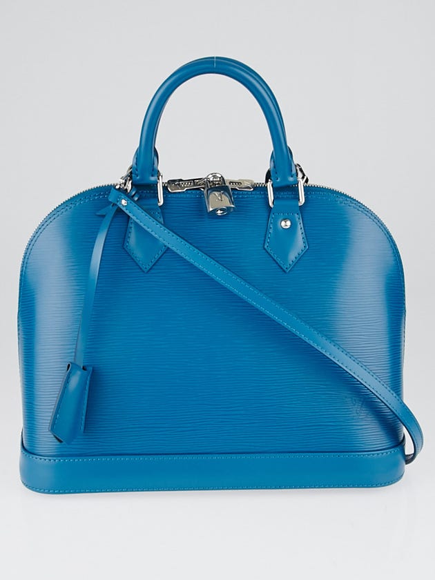 Louis Vuitton Cyan Epi Leather Alma PM Bag w/ Shoulder Strap