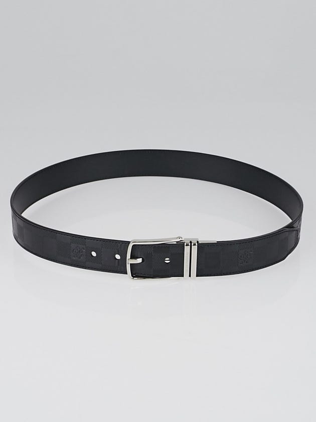 Louis Vuitton Black Damier Infini Leather Boston Reversible Belt Size 95/38