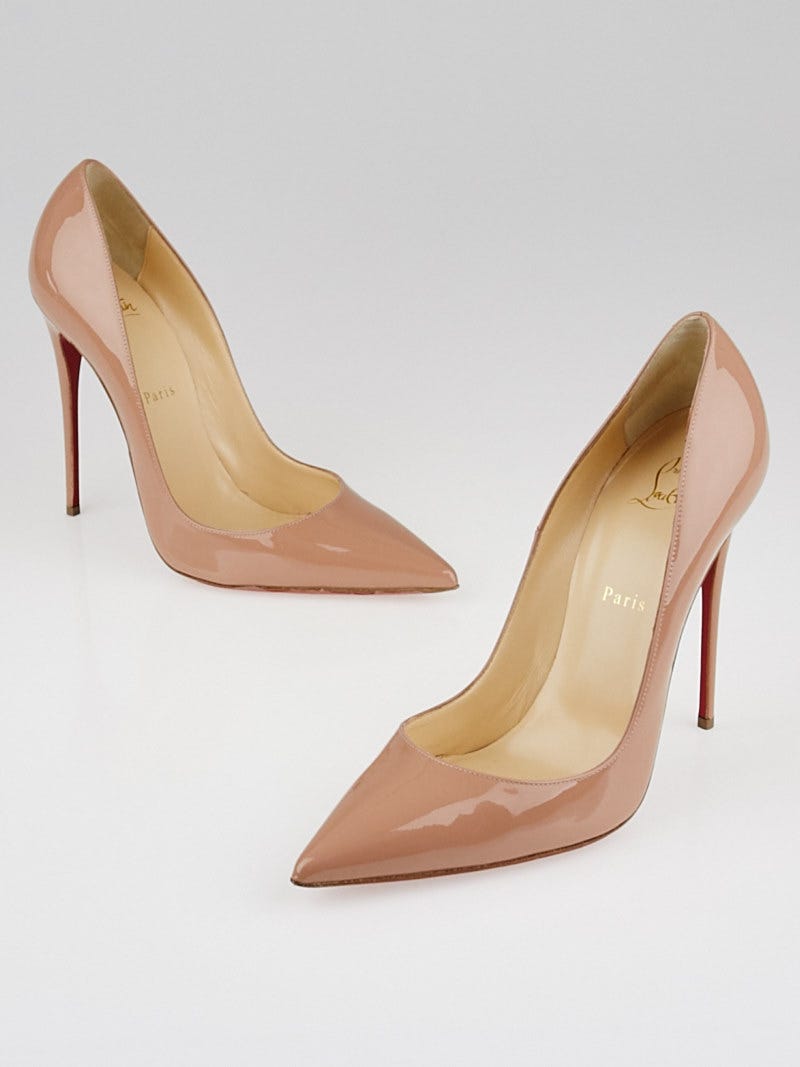 Christian Louboutin So Kate Patent Pump 40 Beige Nude Patent