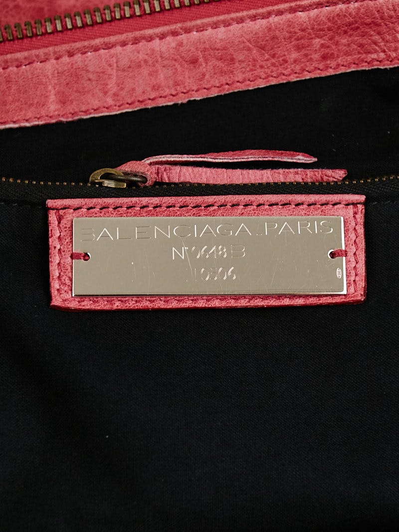 Balenciaga Rose Chevre Leather Weekender Bag | Yoogi's Closet