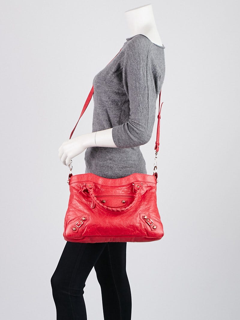 Balenciaga Rose Thulian Lambskin Leather Giant 12 Rose Gold