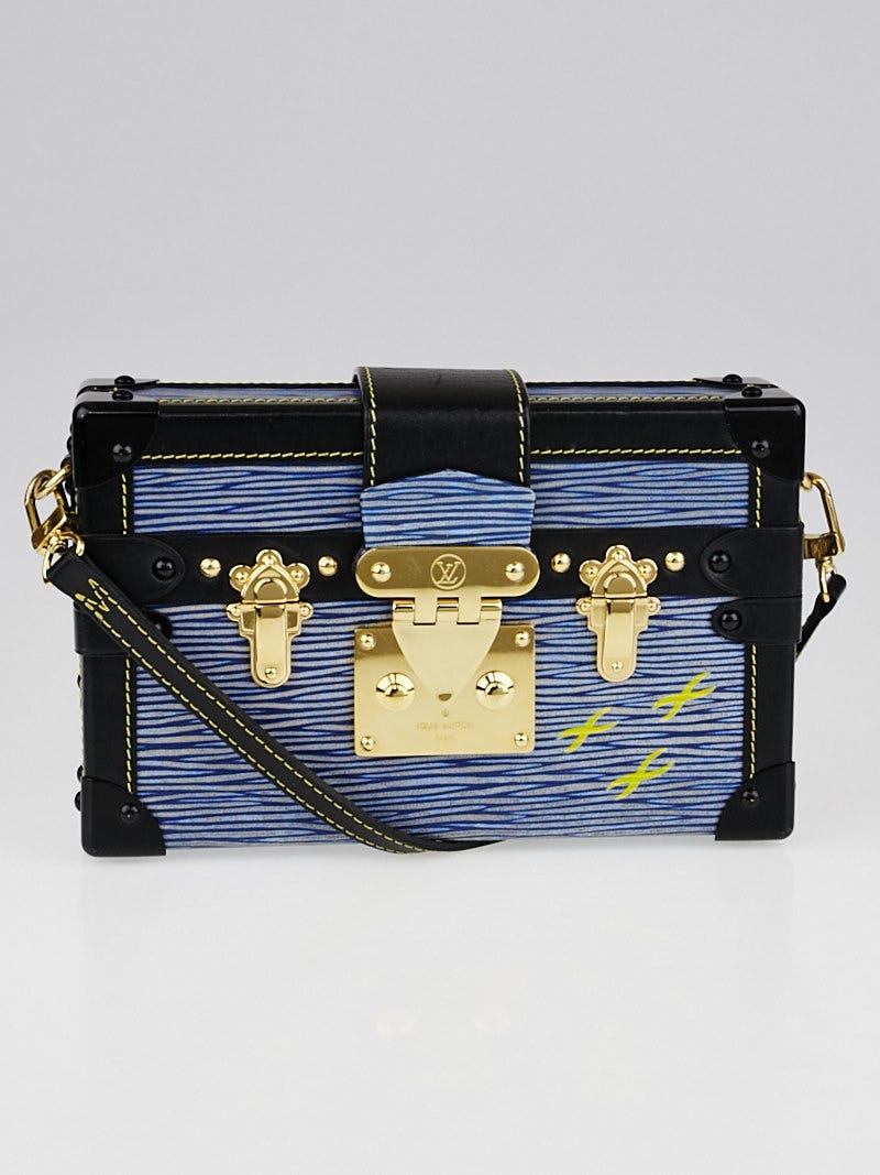 Louis Vuitton Limited Edition Denim Epi Leather Petite Malle Bag