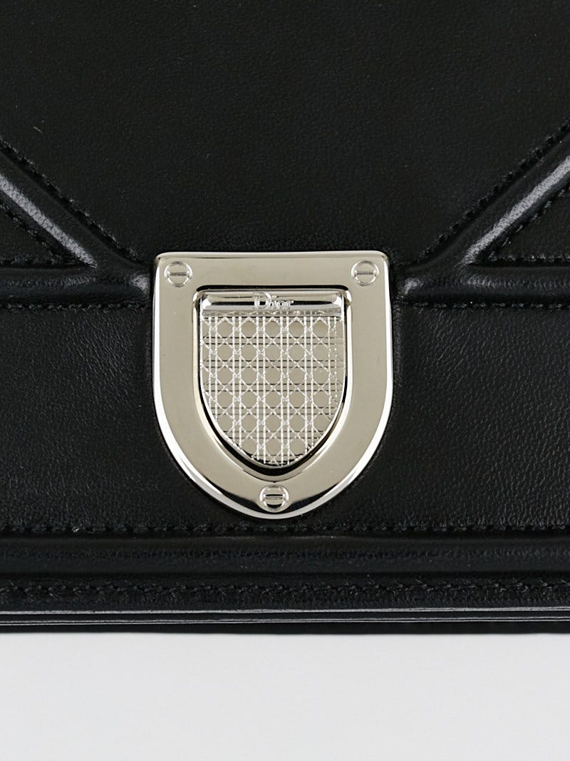 Christian Dior Black Lambskin Leather Diorama Pochette Clutch Bag Yoogi s Closet