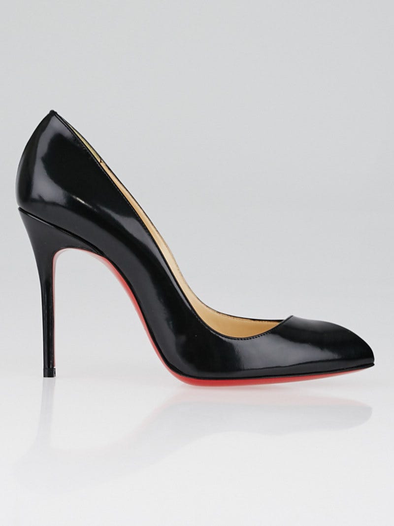 Christian Louboutin Black Jazz Calf Leather Corneille 100 Pumps Size 4 34.5 Yoogi s Closet