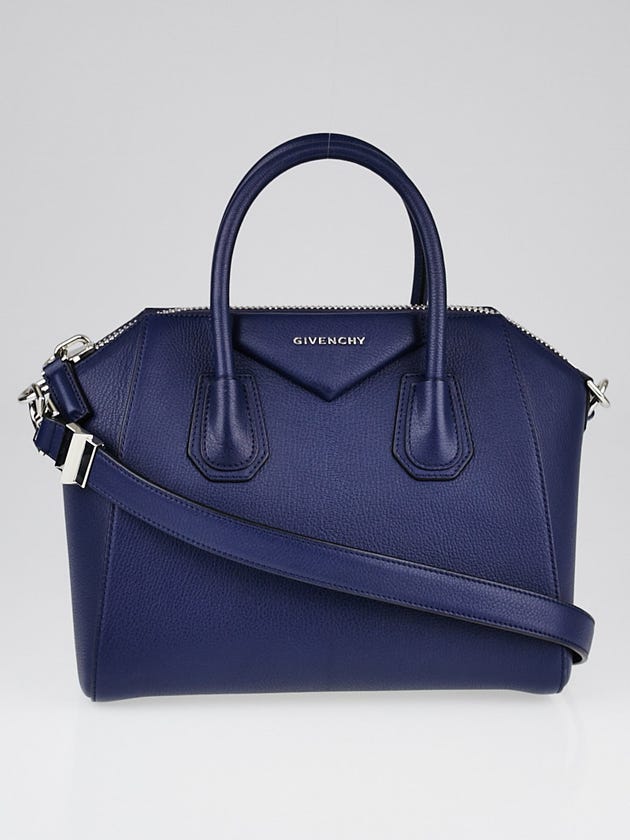 Givenchy Deep Blue Sugar Goatskin Leather Small Antigona Bag