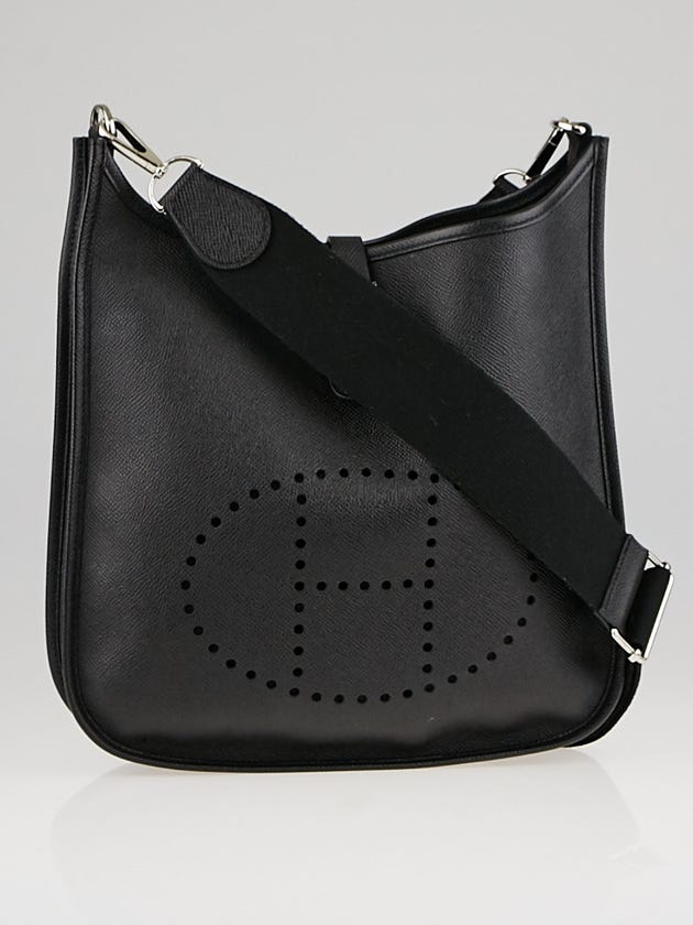 Hermes Black Epsom Leather Evelyne III PM Bag