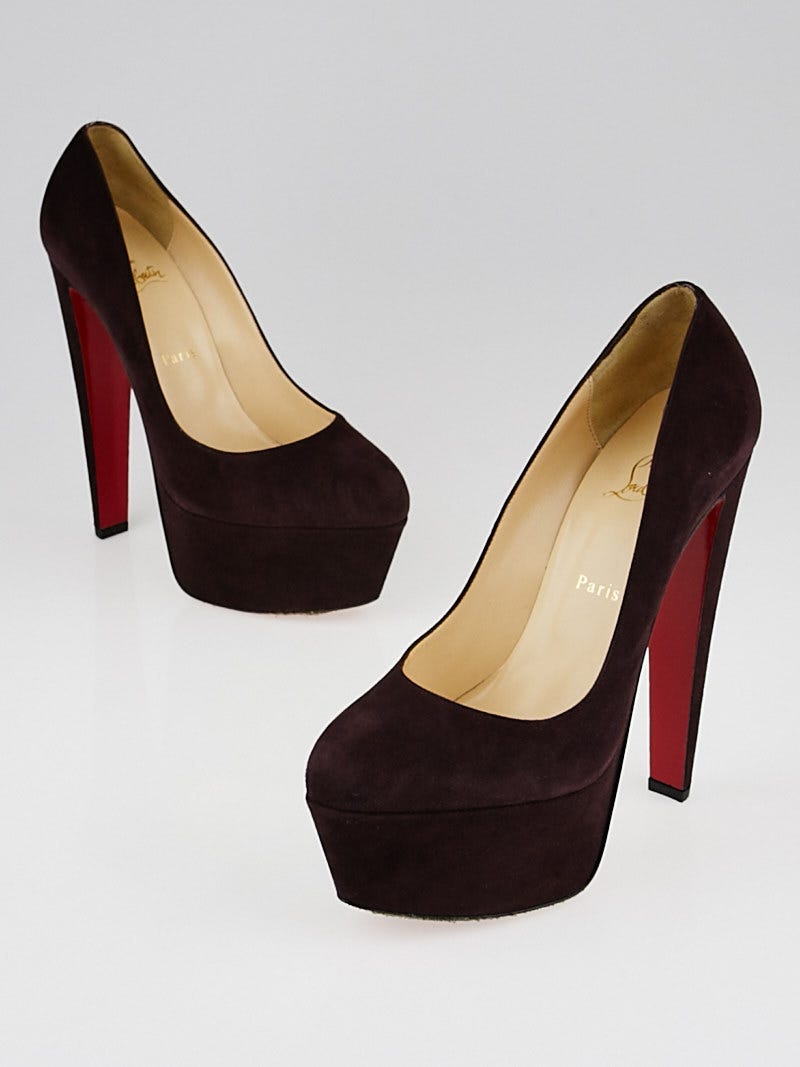 Christian Louboutin Purple Suede Alta Vicky 160 Platform Pumps Size 10.5 41 Yoogi s Closet