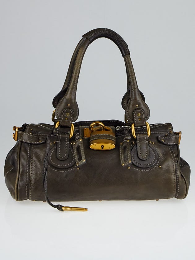 Chloe Dark Brown Leather Medium Paddington Satchel Bag