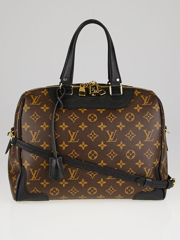 Louis Vuitton Black Leather and Monogram Canvas Retiro NM Bag
