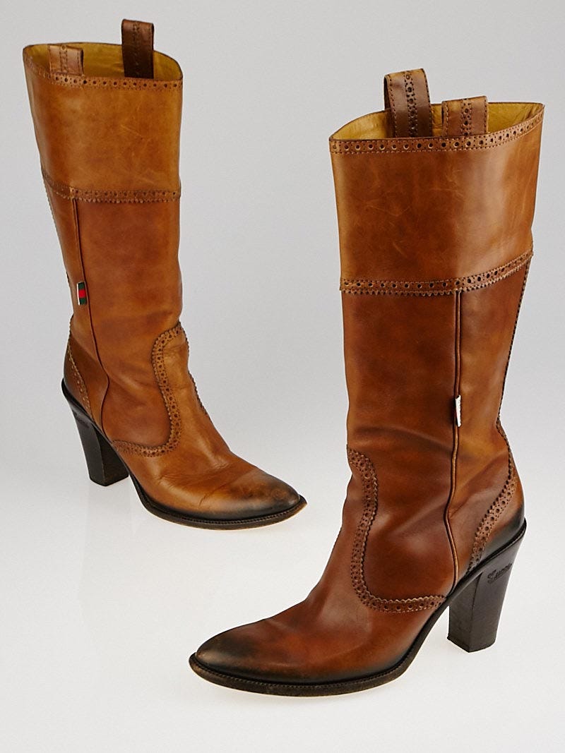 Gucci brogue boots discount