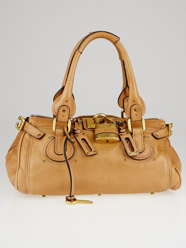 Chloe Tan Leather Medium Paddington Satchel Bag