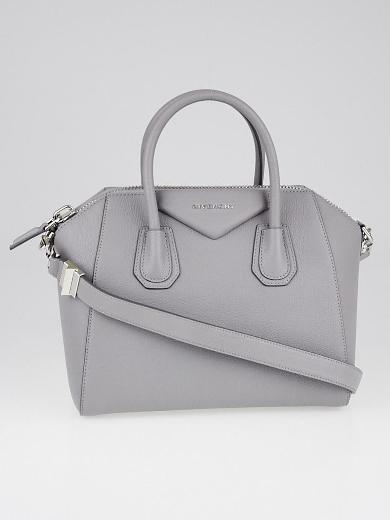 Givenchy Pearl Grey Sugar Goatskin Leather Small Antigona Bag Yoogi s Closet