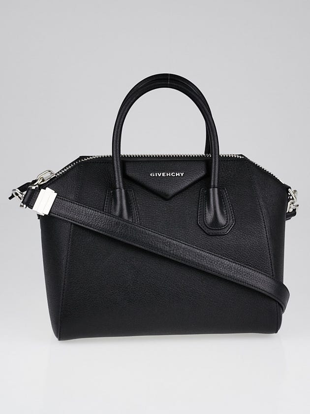 Givenchy Black Sugar Goatskin Leather Small Antigona Bag