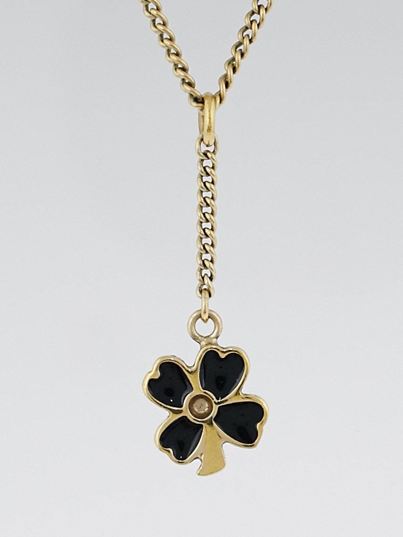 Chanel Necklace 07p Coco Mark Clover Motif Women (Necklace) Chanel–rehello  by BOOKOFF