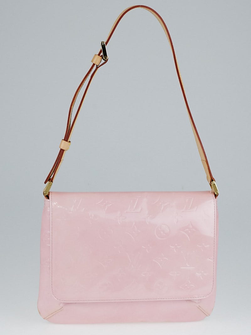LOUIS VUITTON, a powder pink vernis top handle bag with a