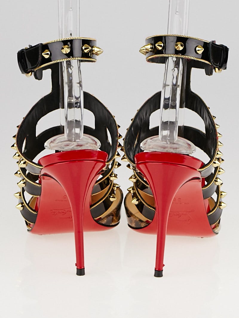 Christian Louboutin Leopard Print Patent Leather Tchiaboum