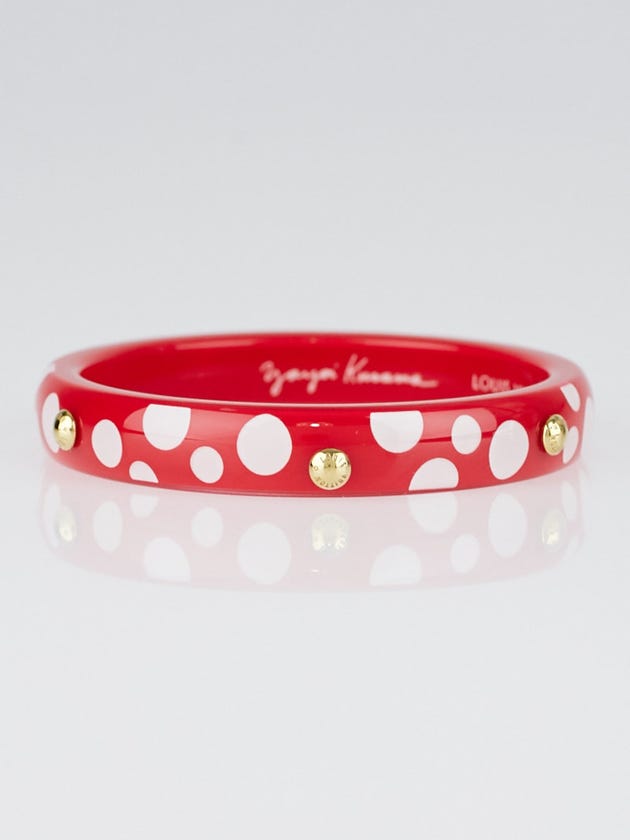 Louis Vuitton Limited Edition Yayoi Kusama Red Dots Infinity Bangle PM Bracelet Size M