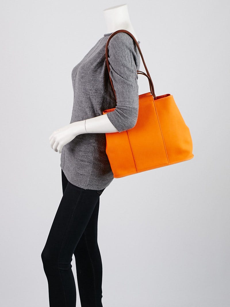 本物 Cabag Canvas Orange Hermes Elan Closet Yoogi's | Bag Tote PM リュック/バックパック