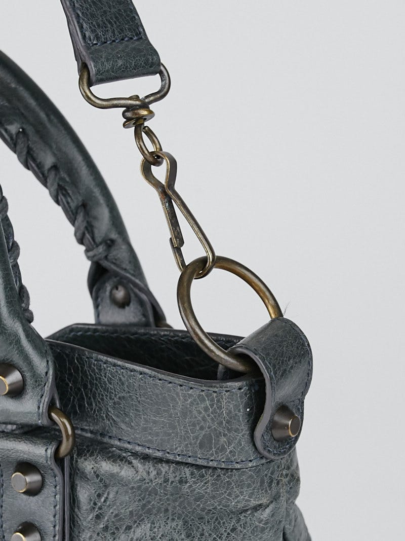 Balenciaga Anthracite Lambskin Leather Motorcycle First Bag