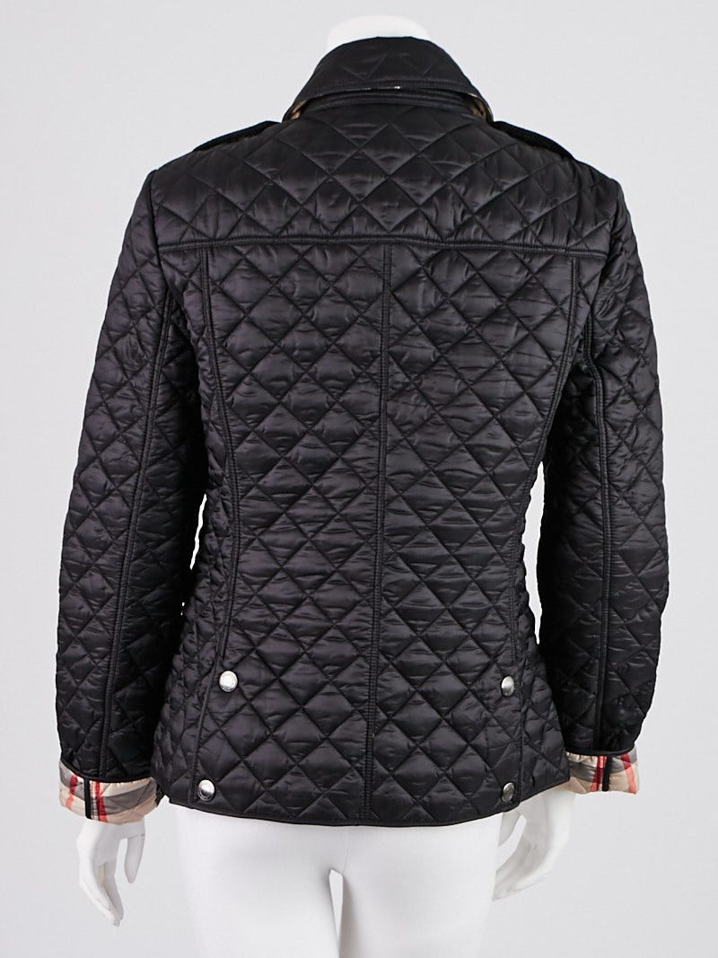 Burberry Brit Black Quilted Nylon Kencott Jacket Size M Yoogi s Closet