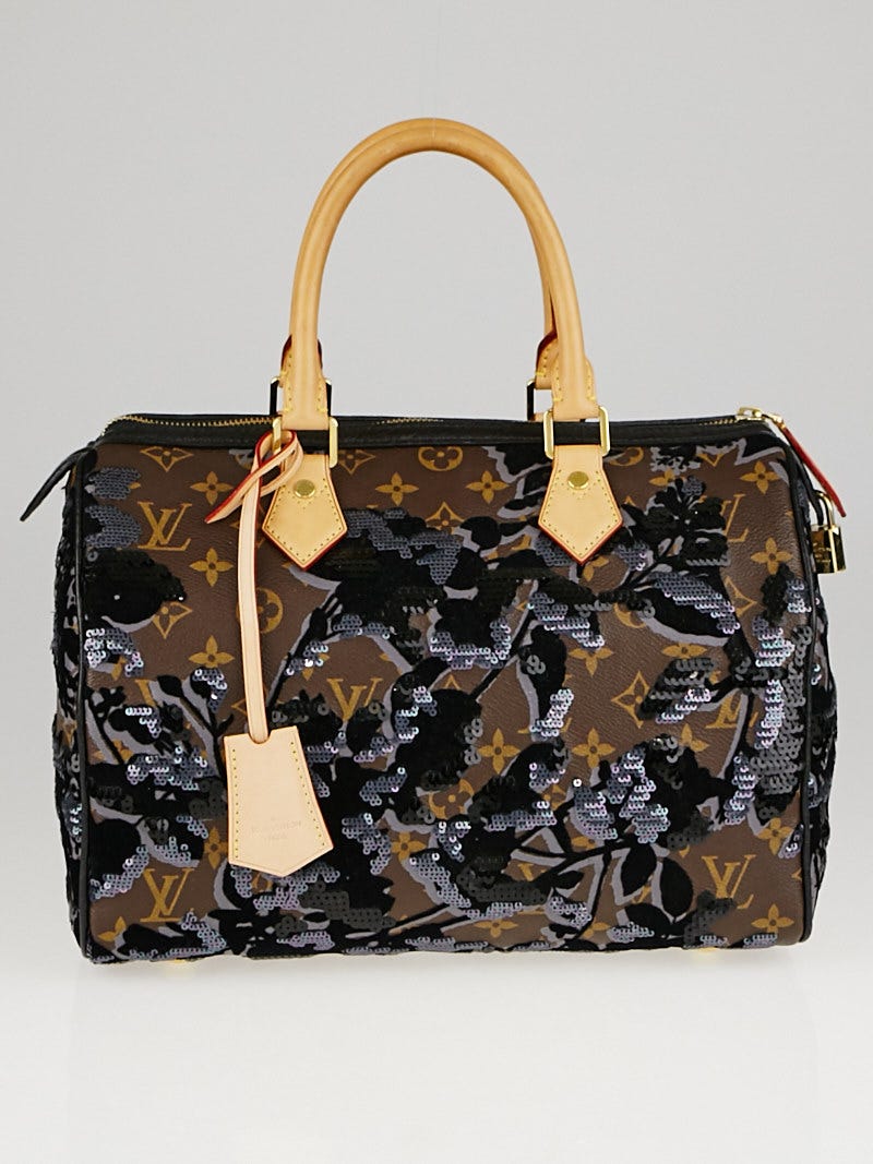 Louis Vuitton Limited Edition Fleur de Jais Speedy 30 Bag