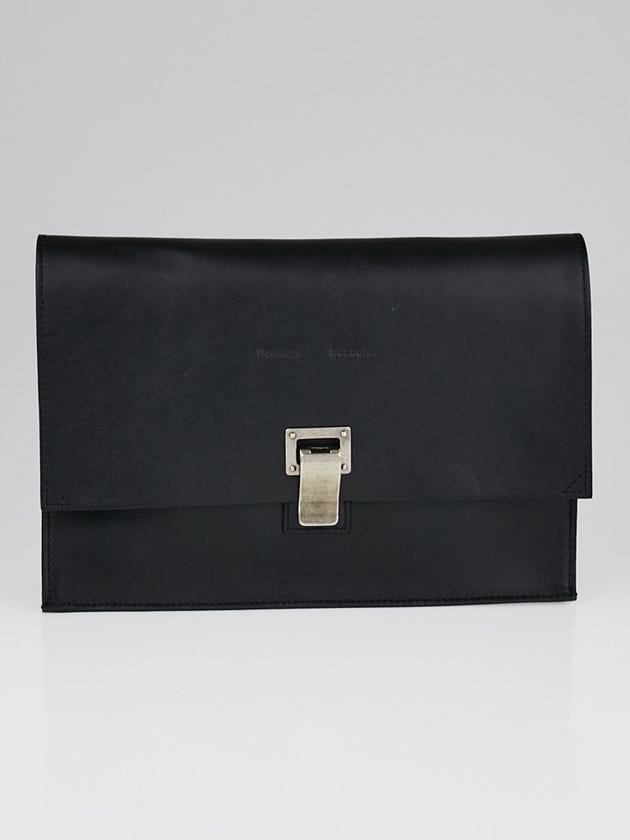 Proenza Schouler Black Leather Small Lunch Clutch Bag